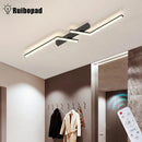 Axyaa Modern Black LED Ceiling Chandelier for Corridor Bedroom Hallway Dining Room