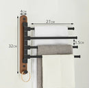 Axyaa Rotating Towel Rack and Tissue Storage for Bathroom, Space-Saving Towel Pole