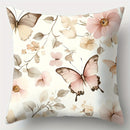 Axyaa Flower Bicycle 4pcs Sofa Pillow Case Set, 45x45cm, Single-Sided Print