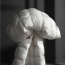 Axyaa 2024 3D Twisted Flower 95 White Goose Down Winter Quilt Core.