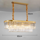 Axyaa Crystal Chandelier Stair Pendant Lamp Living Room Interior Lighting