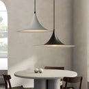 Axyaa Trumpet LED Chandelier: Minimalist Luxury Saucer Shape for Restaurant, Bar & Study