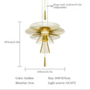 Axyaa Flying Saucer Pendant Light: Modern Minimalist Luxury Chandelier for Living Room and Restaurant.