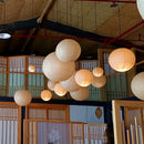 Axyaa Fabric Sphere Chandelier: Elegant Pendant Lights for Living Room, Restaurant, and Hotel
