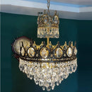 Axyaa Rustic Crown Crystal Chandelier for Bedroom Living Room Foyer Lighting