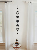 Axyaa Moon Phase Wall Hanging: Boho Wood Garland Room Decor for Living Room Bedroom Nursery