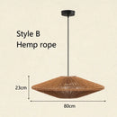 Axyaa Handcrafted Rattan Chandelier for Home Decor Lighting