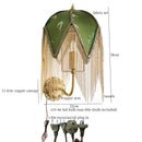Axyaa Vintage Fabric Tassel LED Wall Lamp – Copper Arm Design