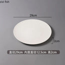 Axyaa White Ceramic Dinner Plate - Restaurant Dessert Sushi Molecular Cuisine Display Plate