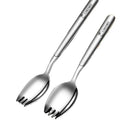 Axyaa Stainless Steel 2-in-1 Fork Spoon for Pasta Salad & Household Dining