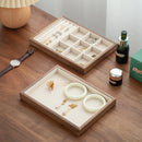 Axyaa Black Walnut Solid Wood Jewelry Box, Stackable Storage for Earrings, Necklaces
