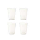 Axyaa White Plastic Reusable Cups Set for Home Kitchen Dining Camping