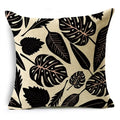 Axyaa Geometric Prints Linen Pillowcase - Square Cushion Cover for Bedroom and Car