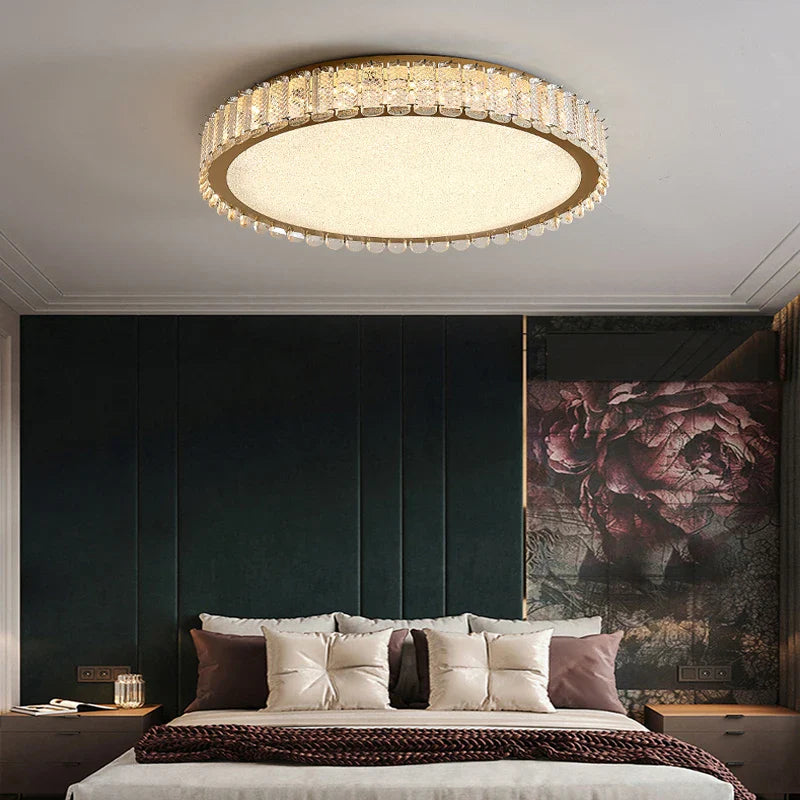 Axyaa Modern Crystal LED Ceiling Light for Living Room, Bedroom, Kitchen and Dining Decor