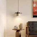Axyaa Yellow Travertine Hanging Line Lamp | Wabi Sabi Style Bedroom Pendant Light