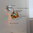 Axyaa Ceramic Wall Sconce with Flexible Arm & Adjustable LED Light Silver