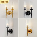 Axyaa Nordic Glass LED Wall Light: Artistic Hall Hotel Bedside Decor Fixture