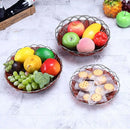 Axyaa Handwoven Fruit Platter: Plastic Imitation Vine, 10 Sizes, Brown Serving Basket