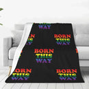 Axyaa LGBT Pride Rainbow Flag Fleece Throw Blanket