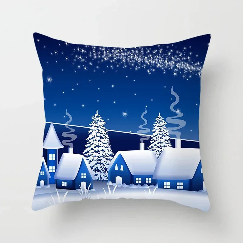 Axyaa Christmas Home Pillowcases Printed Bed Decoration Cushion Covers