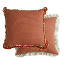 Axyaa Sand-Washed Cotton Lace Throw Cushion Cover with British Style, for Stylish Sofas.