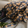 Axyaa Retro Jacquard Cashmere Blended Sofa Nap Blanket, Multifunctional & Thick Lambskin Blanket