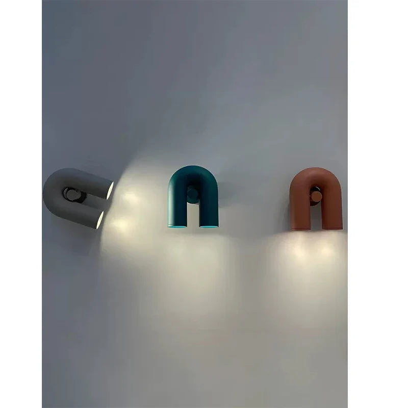 Axyaa U-Shaped Adjustable Wall Lamp for Bedroom, Staircase, and Balcony
