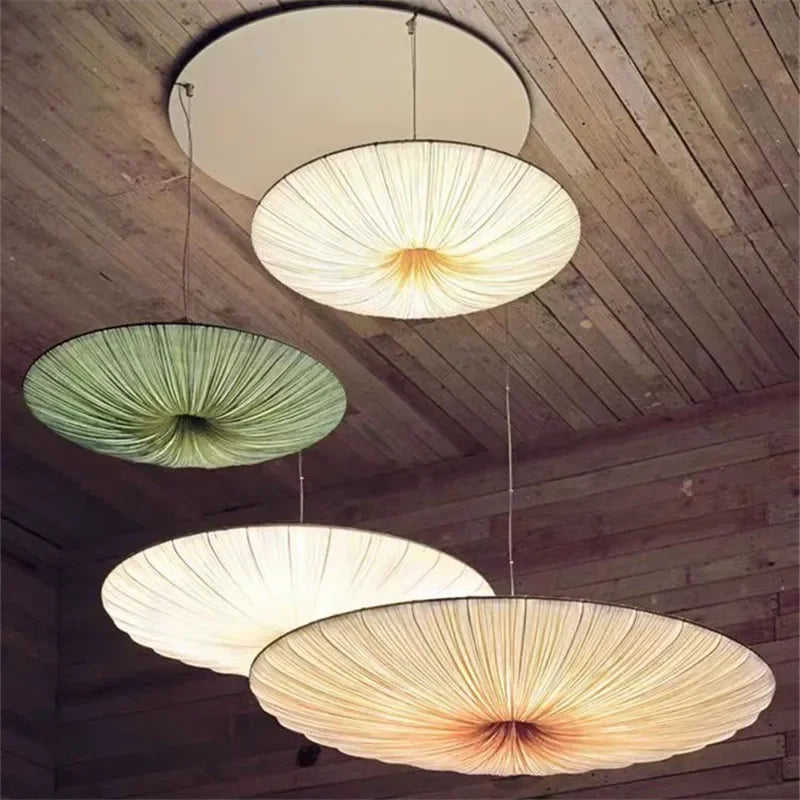 Axyaa White Fabric LED Ceiling Light for Living Room, Bedroom, Restaurant