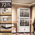 Axyaa 72cm Foldable Storage Cabinet with Rolling Wheels - Bedroom/Living Room/Bathroom Organi