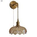 Axyaa Vintage Amber Coffee Glass Wall Sconce Mirror Light