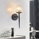 Axyaa LED Glass Spherical Wall Lamp: Simple E27 Bedroom Lighting Fixture