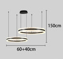 Axyaa Modern Ring Stairs LED Chandeliers for Living and Dining Room Lighting