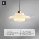 Axyaa Nordic Cream Wind Glass Art Decorative Pendant Light LED - Modern Lighting