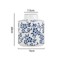 Axyaa Blue White Porcelain Vase Retro Chinese Wine Medieval Ceramics Home Decor
