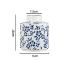 Axyaa Blue White Porcelain Vase Retro Chinese Wine Medieval Ceramics Home Decor