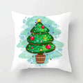 Axyaa Christmas Tree Throw Pillow Cover - Festive Home Decor