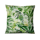 Axyaa Tropical Palm Leaf Print Cushion Cover for Living Room, Bedroom, and Car