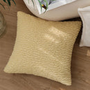 Luxurious Yellow Plush Pillow Cover for Stylish Living Room Decor by Axyaa