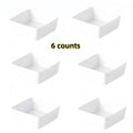 Axyaa White Ceramic Square Dish Plate for Hotel Restaurants, Molecular Cuisine Flavor Plate