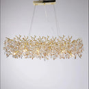 Axyaa Gold Crystal Chandelier Pendant Light for Dining & Kitchen Room