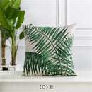 Axyaa Green Cactus Linen Pillow Cover 45x45cm for Home Decor sofa, Bedside, Office