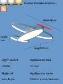 Axyaa Kids' Aircraft Ceiling Light: Remote-Controlled Smart Lamp for Boys' Bedroom