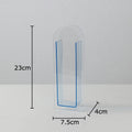 Acrylic Round Vase by Axyaa: Transparent Geometric Plant Pots for Stylish Room Decor
