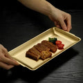 Axyaa Stainless Steel Food Storage Tray Shallow BBQ Sushi Dish Fruit Plate