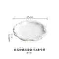 Axyaa Rockpattern Swing Plate Vegetable Plate Ceramic Tableware
