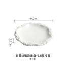 Axyaa Rockpattern Swing Plate Vegetable Plate Ceramic Tableware
