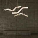 Axyaa Nordic Marble LED Hanging Chandelier for Large Living Spaces