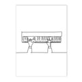 Axyaa Nordic Piano Music Notes Wall Art Poster - Black White Canvas Print