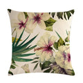 Axyaa Palm Leaf Green Seat Cover with Beautiful Flower Design for Sofa Decor
