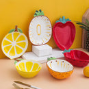 Axyaa Fruit Series Hand-painted Ceramic Tableware: Strawberry Lemon Pineapple Dish Bowl